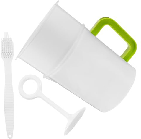 BAZEITFLOW Colador De Leche De Soja y Filtro De Jugo Reutilizable 1,5 Litros Malla Fina Acero Inoxidable Filtro De Cocina Práctico Para Uso Doméstico Cepillo Incluido Juego De Coladores