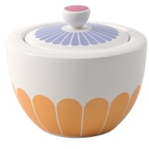Villeroy & Boch – Fleur Zuckerdose, Maße: ca. 10 × 10 × 9 cm, Multicolour, spülmaschinenfest & mikrowellensicher, florales Dekor, Dose für Zucker aus Premium Porzellan