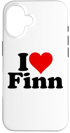 Hülle für iPhone 16 ICH Liebe Heart Finn