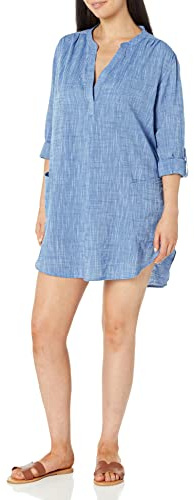 Seafolly Damen Basics Boyfriend Beach Shirt Cover Up Bademodeüberzug