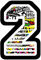 Aufkleber Zahl ANZANL NUMBER 2 RENNEN 12 cm ZENTIMETERN - STICKER BOMB - cross spur auto moto stickers