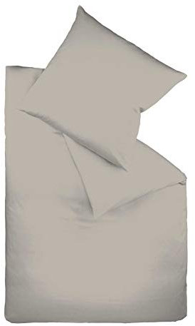 fleuresse 9200 Colours Interlock Jersey Bettwäsche aus 100% Baumwolle, Oekotex Standard 100, grau, 155 x 220 cm