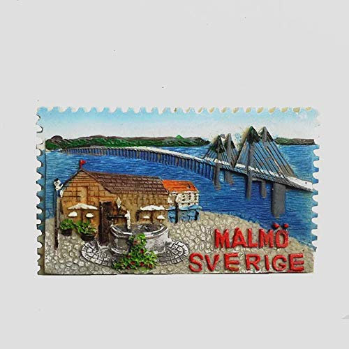 3D-Kühlschrankmagnet „Malmö Sverige“, Schweden, Reise-Sticker, Souvenir, Dekoration für Zuhause und Küche, Stockholm, Schweden, Kühlschrankmagnet (evtl. nicht in deutscher Sprache)