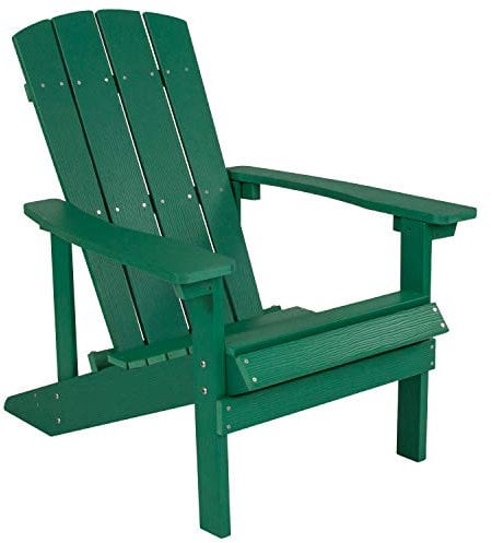 Flash Furniture Poly Adirondack-Gartensessel, Grün, 1 Stück