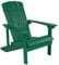 Flash Furniture Poly Adirondack-Gartensessel, Grün, 1 Stück