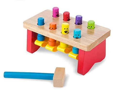 Melissa & Doug Deluxe Pounding Bench | Developmental Toy | Motor Skills | Problem Solving | 2+ | Gift for Boy or Girl