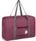 Handgepäck Tasche für Flugzeug Reisetasche Klein Faltbare Handgepäck Koffer 55x40x20cm / 45x36x20cm Sporttasche Krankenhaustasche Weekendertasche von WANDF (A - Denim Weinrot)