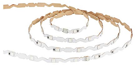EGLO LED Strip FLEXIBLE STRIPE, LED Streifen mit Fernbedienung, RGB Farbwechsel, dimmbar, LED Band selbstklebend und kürzbar, Leuchtband aus Kunststoff in Weiß, L 2 m
