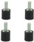 Fafeicy 4 Stück M3 Gummilager, VD8*8 M3*8 Anti Vibration Silentblock, Auto Boot Spulen, für Luftkompressoren, Dieselmotoren, Wasserpumpen, adoptiert geometrische Design (VD8*8 M3*8)