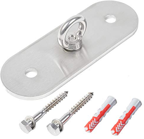 Toldoro Stabile Decken- & Wandhalterung für Sonnensegel, Hängesessel, Hängematte etc. aus Edelstahl V2A (mit Befestigungsmaterial)