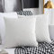 Sunia Kissenbezüge 50x50 cm Set mit 2 Samt Moderne Kissenbezüge dekorativen quadratischen rechteckigen Kissenbezüge für Couch Bett Sofa Stuhl Schlafzimmer Wohnzimmer, Reines Weiß