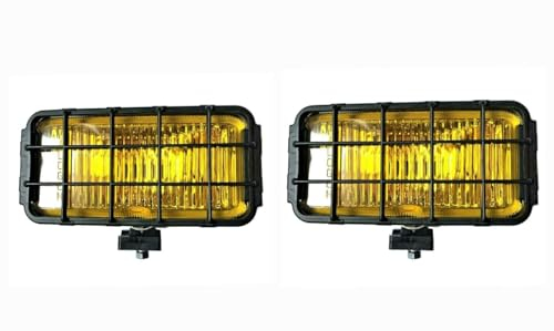 MelTruck 2x H3 Halogen Gelb Nebelscheinwerfer 12V 24V IP54 Zusatzscheinwerfer 195x95x82 mm