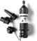 COTTILE Inflatable Adaptor for Schrader Valves, 1 x Surf Paddle Valve Adapter and 4 x Gas Nozzle for Inflatable Boats (Black)