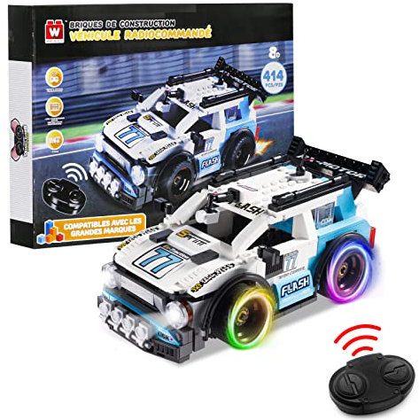 Wise Block W Voiture Télécommandée Jeu de Construction - Véhicule Racing Radiocommandé 414 PCS,Jouet Enfant 8 9 10 11 12+ Ans Garcon Fille