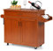 COSTWAY Carrello da Cucina con Ruote di Gomma, Scaffale per Microonde Carrello Servizio, Credenza Cucina Legno Moderno Elegante, 116 x 37 x 85 cm (Marrone)