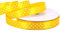 Satinband mit Punkten 12mm x 25m Rolle - FARBAUSWAHL in 12/25mm - farbecht & waschbar - Schleifenband für Hochzeit - Geschenkband zum Verpacken Dekorieren Basteln - Gelb 645