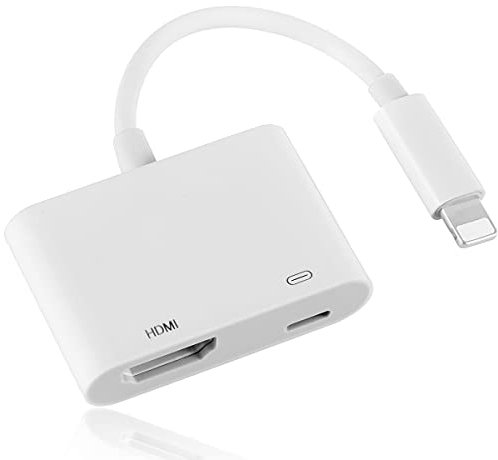 Lightning HDMI Adapter für iPhone, Apple MFi Zertifiziert Lightning HDMI Connector Digital AV Adapter Kompatibel mit iPhone 13/SE/12/11/XR/X/8/7/iPad Unterstützt alle iOS, kein Netzteil erforderlich