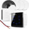 Power Dynamics A50B Bluetooth Ceiling Speakers Kit – Wireless 2-Room Home Audio System with 4x 6.5 Two-Way Speakers, Wall Amplifier & Speaker Selector Switch – Bedroom, Kitchen & Lounge Use