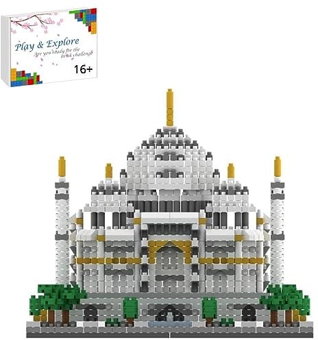 APRILA Technik Architecture Taj Mahal Indien Bauset, 2169 Klemmbausteine Baustein Set, Modell zum Bauen Lernspielzeug für Kinder und Erwachsene Sammlung Modellbausatz