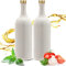 Ludwig- Feuerfest Feinschmecker Essig & Öl – Flaschen mit Ausgießer, Handgefertigtes Geschenkeset Made in Germany. Einzigartig, zeitlos und chic. Ausgießer in Deluxe- Gold (2x 750ml weiß)