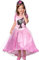 RUBIE'S Barbie Officiel - Déguisement Barbie Robe Luxe Princesse Paillettes pour Enfants - Taille 5-6 ans - Costume avec Robe, Bustier et Diadème Rose