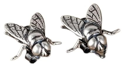 DUUDAH Ohrringe Sterling Silber, Ohrringe, Creolen, 925 Sterling Silber Fliegen Ohrstecker Punk Insekt Ohrstecker Kreative Stubenfliege Ohrring Piercing 925 Silber Schmuck