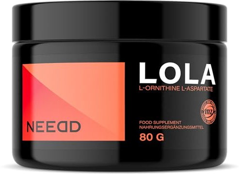 LOLA (L-Ornithine-L-Aspartate) Powder 80g -Mix of two Amino Acids: Ornithine and L-aspartic acid 1000 mg per Serving - 80 servings per Pack - Diet Supplement - by MZ