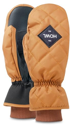 HOWL Jed Mitt Snowboardhandschuhe, robuste Poly-Oxford-Hülle, Haifisch-PU-Handfläche, wasserdichte und langlebige Snowboard-Fäustlinge