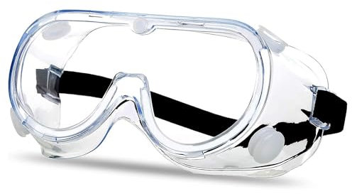 ZEACCT 1 Paquete de Gafas de Seguridad, Gafas de Seguridad Transparentes con Diadema Ajustable, para Uso en Construcción, Tiro, Trabajo Laboratorio, Picar Cebollas, Soldar - Claro Color