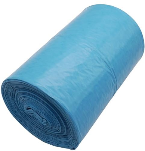 SKIR'CO Bolsas de basura de 60 litros, bolsas de basura azules de 60 x 72 cm, bolsas de basura de color azul (50 unidades)
