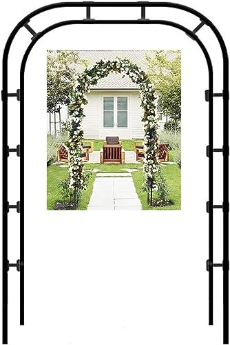 sjdoPulse Gartenbogen Aus Metall, Robust, Laubengitter, Breit, 120 cm, 140 cm, 160 cm, 180 cm, 200 cm, 240 cm, 280 cm, 350 cm, Hochzeits-Rosenbogen, Dekoration, Ballon-Stützgestell, B180 X H220 cm