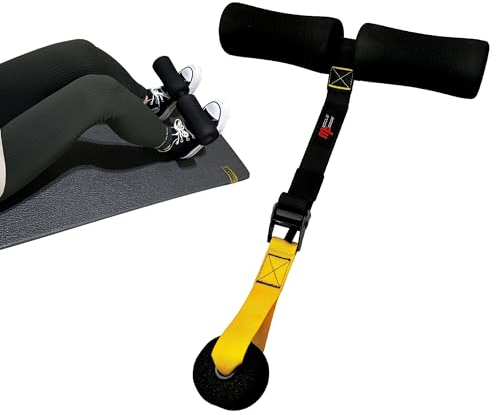 MuscleForge Sangle Nordic Curl – Accessoire réglable entraînement Maison – Renforce ischio-jambiers, Abdos, Sit-ups, Sissy Squats – Ancrage Porte rembourré, Longueur Ajustable – Charge 180 kg léger