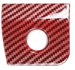 Innenleisten Auto Beifahrer Beifahrerseite Aufbewahrungsbox Schalter Knopf Abdeckung Trim Dekoration Aufkleber Für Mus&tang 2015-2022(Carbon Red)