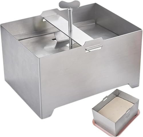 to-fu Press, to-fu Stampo per Formaggio per Formaggio per Formaggio Triturazione Cheese Maker, Presse in Acciaio Inossidabile, Paneer Maker Regolabile con Foro di Scarico e Vassoio Drip