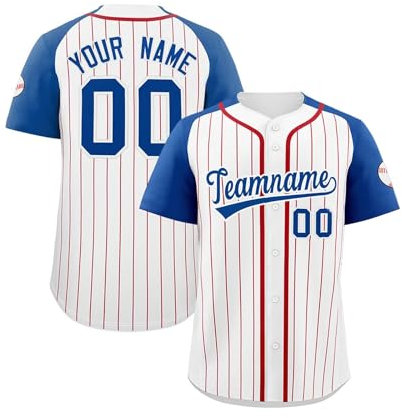 Personalisierte Druck Namennummern Baseballtrikot, Benutzerdefinierte Baseball-Trikots Individuelle Baseball Shirts Für Männer Frauen Jugendliche Button-Down Baseball Shirts Sportuniform