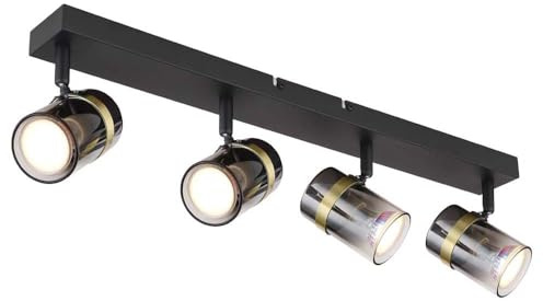 GLOBO Ceiling Light Ceiling Light Spotlight Lamp Metal Black Living Room Lamp L 56 cm