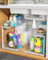 UMDONX Lot de 2 Rangement sous Evier Cuisine, 2 Niveaux Tiroir Coulissant, Métal Cadre Hauteur Réglable Organisation sous Evier à Extraction, Blanc