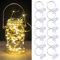 Mein HERZ Lichterketten, 12 Stück Lichterkette mit Batterie,Led Lichterketten 12 x 30er Micro LED Lichterkette,3M DIY kleine Lichterketten Wasserdicht für Party Hochzeit Geschenk Garten Deko