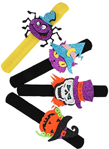 Abaodam 4stücke Halloween Slap Armbänder Für Spaßige Handgelenkspielzeuge Mit Kürbis Und Fledermausdesigns Für Partys Und Halloween-dekoration Und Zu Tragen