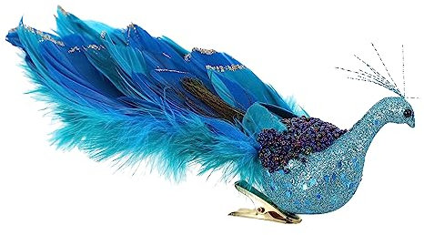 COLLBATH Künstliche Pfau-tierfigur Weihnachtsbaum-Dekoration Tierornament Für Festive Atmosphäre Schöne Weihnachts-deko Für Zuhause Und Büro