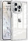 ROSEHUI Glitter Case for iPhone 14 Pro Max,Clear Rectangle Electroplated Sparkle Bumper with Bling Rhinestones Phone Case for Women,Sparkly Diamond Camera Protection Soft Slim TPU Cover-Silver