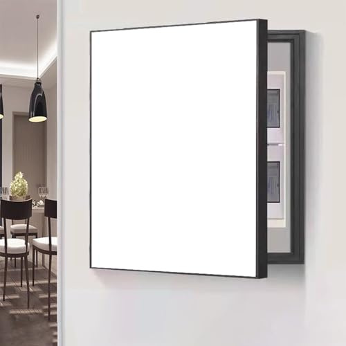 UrbanUp Cache Compteur Electrique Caches pour Panneaux de Disjoncteurs 30 Cm, 35 Cm, 40 Cm, 45 Cm, 50 Cm, 60 Cm, Coffret de Compteur Électrique Noir, Blanc et Gris(White,30 x 40cm (11 3/4 x15 3/4))