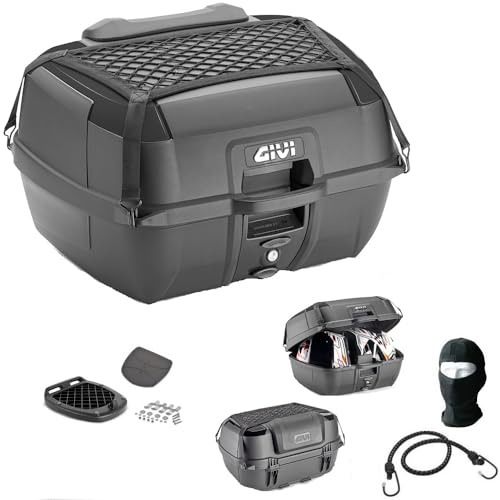KOMPATIBEL MIT Honda NT 1100 MONOLOCK-TOPCASE + Platte + Netz + RÜCKENLEHNE GIVI FÜR 2 Integral- ODER JETHELME 45LT FÜR MOTORRÄDER-Roller MIT GEPÄCKTRÄGER ODER HALTERUNGEN