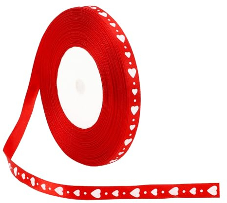 Herz Bedruckt Satinband,Geschenkband Valentinstag,Valentinstag Dekorationsbänder,Schleifenband Mit Herzen,Für Blumenstrauß,Geschenkverpackung,Party,Geburtstag