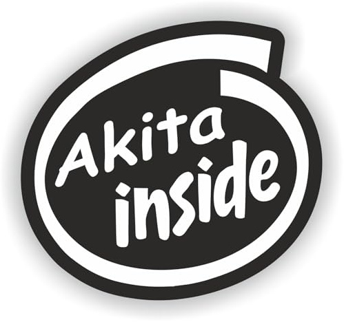 Pegatina Promotion Inside Akita Inu Aufkleber Auto Wohnmobil Laptop Wandtattoo Sticker Farbe&Größe wählbar