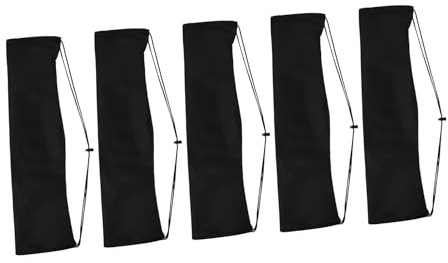Weihnachten Geschenkideen Stativtasche 5 Stück Nylon mit Kordelzugbeutel | Schultergurt, Verstellbarer Tragegurt, für Stative und Fotogeräte, Schwarz, Unisex, Kompakt