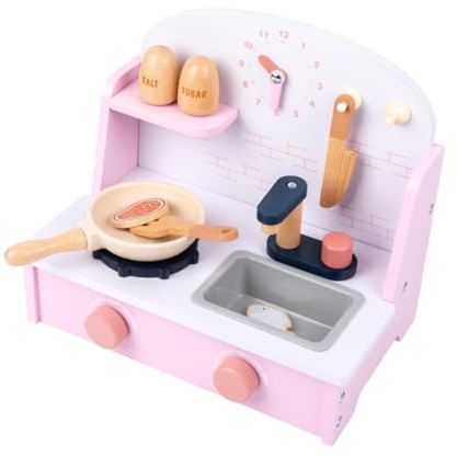 mophrati Cuisine Interactive avec Plaque de Cuisson pour Enfants, idéale pour simuler des Jeux d'imitation et développer la Coordination et l'habileté. Coffret de Cuisine avec Plaque Cuisson pour