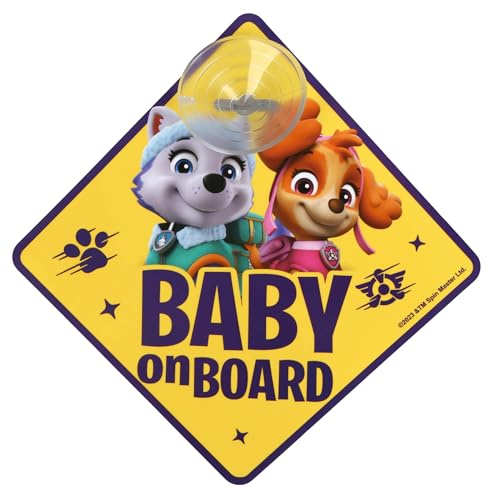 PAW Patrol Skye & Everest Baby-on-Board-Autoschild mit Saugnapf (PAW Patrol Skye & Everest)