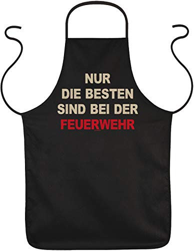 Mega-Shirt Motiv Feuerwehr freiwillige Feuerwehr Schürze Feuerwehr Feuerwehrmann Sprüche Schürze für die Feuerwehr
