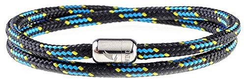 Wind Passion Bracelet Bleu Aimanté Magnétique Tressé Corde pour Homme et Femme, Taille Medium